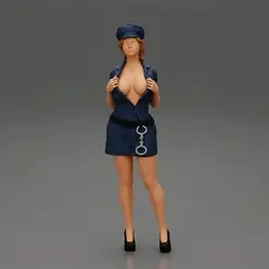 ezgif.com-gif-maker.gif Fichier 3D Belle femme policière sexy・Design imprimable en 3D à télécharger
