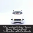 Cobra-2.gif 78 Mustang Cobra II Body Shell with Dummy Chassis (Xmod and MiniZ)