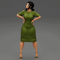CT +7 Fichier 3D Femme d'affaires debout avec les mains sur les hanches Modèle d'impression 3D・Modèle à imprimer en 3D à télécharger, 3DGeshaft