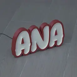 Ana-Animado.gif Free STL file Marquee Ana LED・3D printing idea to download