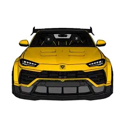 Lamborghini-Urus-2018-tuned.gif Fichier STL Lamborghini Urus 2018・Objet imprimable en 3D à télécharger