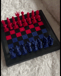 Spiral chess set (with board)