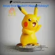 Pikachu.gif Pikachu - Seasonal Free Model!!_Happy Holiday!! - Pokémon  - FanArt