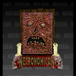 NECRO.gif Download STL file NECRONOMICON Book of the Dead Magnet • 3D printable template, GioteyaDesigns