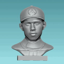 lewis.gif Download STL file Lewis Hamilton • 3D print design, SpaceCadetDesigns