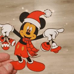 20231201_131954.gif Микки Маус, рождественский Микки, рождественский декор, настенный арт Микки Маус, линейный арт Микки Маус, 2d арт Микки Маус