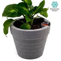1_1.gif Free STL file Self-Watering Plant Pot with a Gentleman Earthworm Companion・3D printer model to download