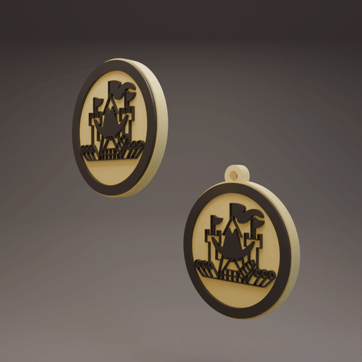 Fire Tank Pirates - One Piece - Keychain and Coin/Badge