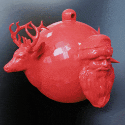 Christmas-decorative-ball.gif STL file CHRISTMAS TREE BALL・3D printer design to download