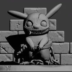 ezgif.com-gif-maker.gif STL file Possessed Pikachu・3D printable model to download