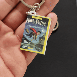 ezgif.com-video-to-gif-1.gif Fichier STL Porte-clés livres Harry Potter (porte-clés livres harry potter)・Plan pour imprimante 3D à télécharger