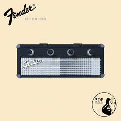 Fender_1.gif Archivo STL FENDER | KEY HOLDER・Diseño de impresión en 3D para descargar, ILG3D