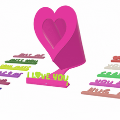 Valentines-Phone-Stand_02.gif 3D file Valentine Heart Shape Phone Stand Bundle With Modular Inserts, Instant Download- No Supports Needed・Design to download and 3D print