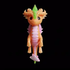 gif.gif Файл STL Волшебный малыш-дракон・Модель для печати в 3D скачать