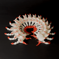 giant-centipede.gif STL file ARTICULATED GIANT CENTIPEDE・3D printable model to download, DesignStation