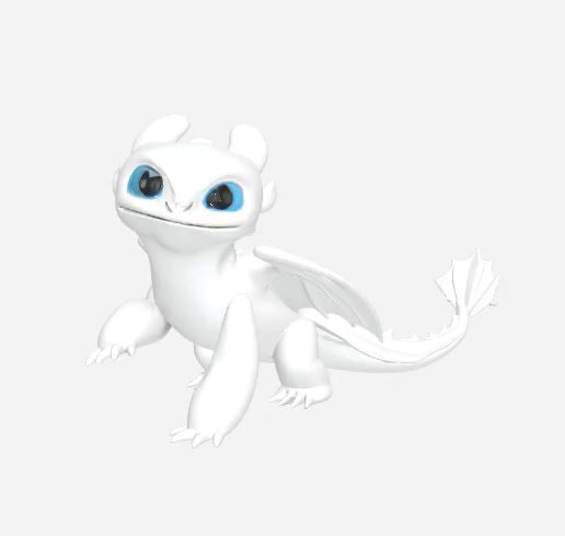 20250723_125013.mp4 Light Fury Playful Pose – How to Train Your Dragon Inspired Figure