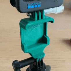 lampe-gopro.gif STL file Cheapest GoPro light on the internet・3D printer model to download