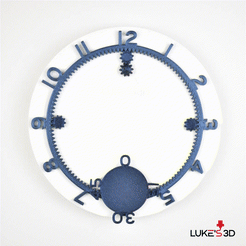 timelapse-w-logo.gif Fichier STL gratuit Horloge à engrenages・Modèle à télécharger et à imprimer en 3D