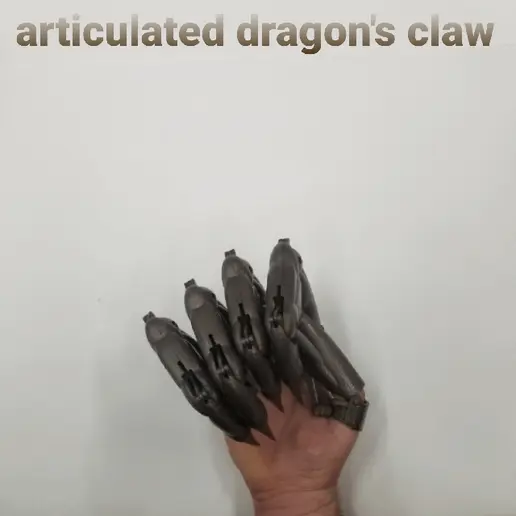 20200210_155116.gif STL file Articulated Dragon Claws 2.0 UPDATE.・3D print design to download, LittleTup