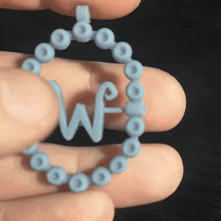 20221204_222526.gif STL file Wednesday Addams spinning necklase pendant・3D print model to download