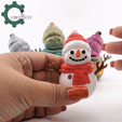 Twisty-Snowman.gif Articulated Twisty Snowman Ornament by Cobotech, Christmas Holiday Decoration