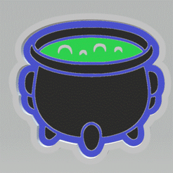 STL00689-GIF1.gif 3D file 1pc Cauldron Mold・3D printing template to download
