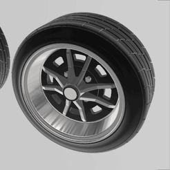 ezgif.com-gif-maker-35.gif STL file VW Sprintstar wheel and tire for 1/24 scale auto・3D printing model to download