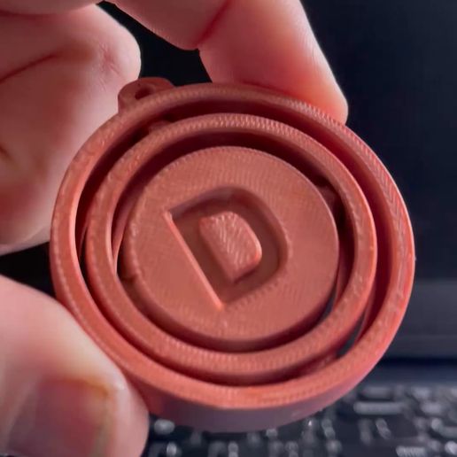 GyroGlyph-fast-print-no-supports.mp4 Spinning Alphabet Pack STL (A–Z) – Print-in-Place Letter Keychains / Educational Fidget Letters