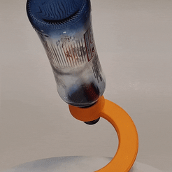 empty-bottle.gif STL file incredible balanced bottle holder・Model to download and 3D print