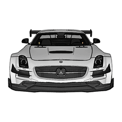 Mercedes-Benz-SLS-AMG.gif STL file Mercedes-Benz SLS AMG・3D printer model to download