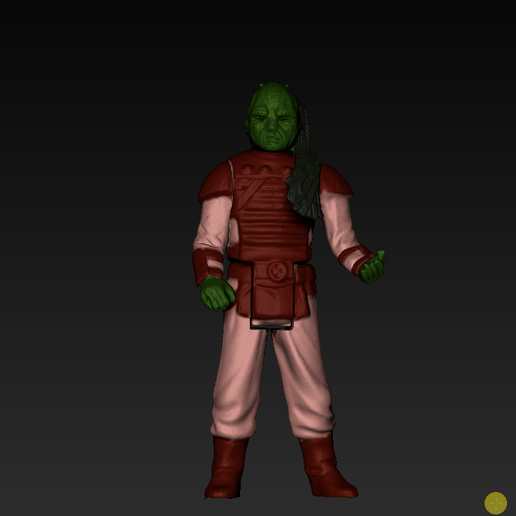 WEEQUAY.gif Star-Wars WEEQUAY Kenner Kenner Style Action Figur STL OBJ 3D