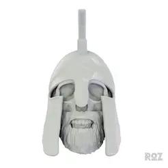 gg7a0215346d.gif STL file Bearded Skull with Helmet - Key Ring・3D print object to download, RuslanOz
