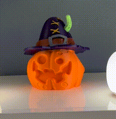 copy_72D333DA-0FE4-478E-A963-67BED45D1A28.gif Free STL file Happy Halloween Candy Pumpkin #HALLOWEENXCULTS・3D printing model to download
