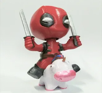 heading.gif Deadpool on Unicorn Bobble Head - Marvel