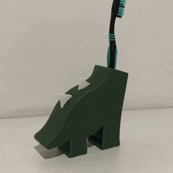 DINO-GIF.gif STL file DINOSAUR TOOTHBRUSH HOLDER - BATHROOM ORGANIZER・3D printer model to download