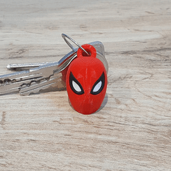 Spiderman_keyring_gif.gif STL-Datei Spiderman Schlüsselanhänger herunterladen • 3D-druckbares Design, 3DDICT