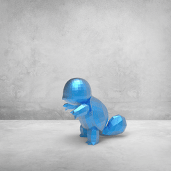 Squirtle.0.gif Fichier STL Squirtle low poly・Modèle pour imprimante 3D à télécharger
