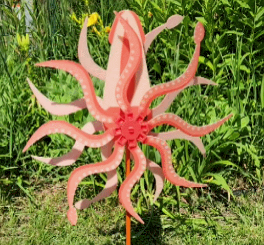 Squid Wind Spinner - 3D model önizlemesi