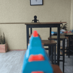 20220606_104813-2.gif Бесплатный STL файл nerf Прыгающая мишень для игрушечной стрельбы спиннеры TARGET・Шаблон для 3D-печати для загрузки