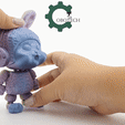 CobotechArticulatedBunny-ezgif.com-cut.gif Articulated Crochet Bunny by Cobotech, Articulated Toys, Desk Decor, Cool Gift