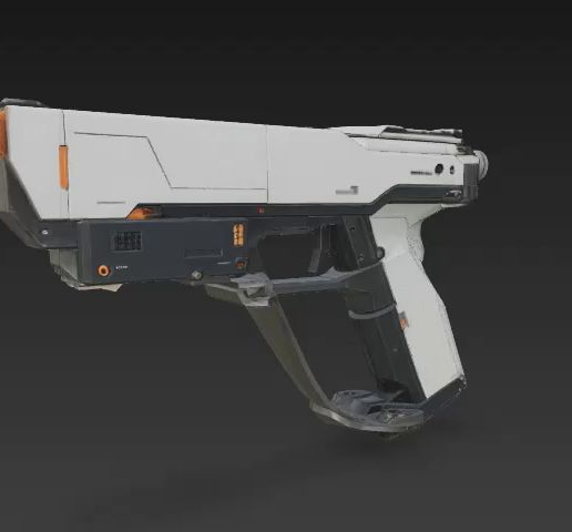 Cyber-Gun-Pistol-Prop.mp4 Cyber Gun Short Pistol Prop