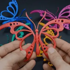 1.gif STL file Butterfly with clip・3D printing model to download