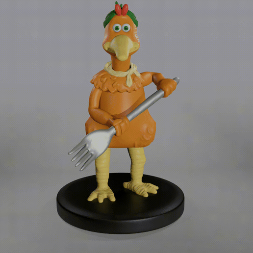 0001-0059.gif Ginger Chicken Run 3D Print Model