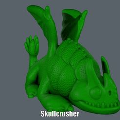 Skullcrusher.gif STL-Datei Skullcrusher (Einfacher Druck ohne Unterstützung)・Design für 3D-Drucker zum herunterladen, Alsamen