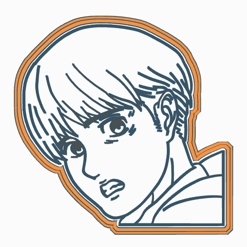 Download Stl File Armin Arlert Cookie Cutter Shingeki No Kyojin 3d Print Design Cults
