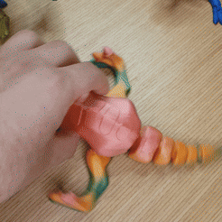 InShot_20230701_121237120.gif Fichier STL Parasaurolophus flexible・Objet pour impression 3D à télécharger