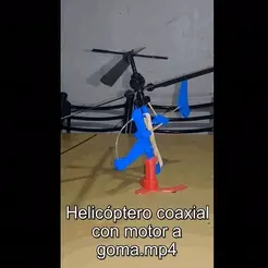 video_gif.gif 3D file Ultralight coaxial helicopter with rubber engine・3D print model to download