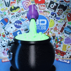 PCC.gif 3D file Poisoned Cauldron Container・Model to download and 3D print