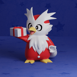 DelibirdCults.gif Download STL file Delibird Pokemon Christmas Decoration Figure Toy Vinyl • 3D printable object, Stardemy