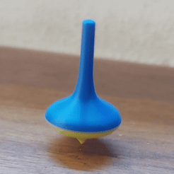 Toupie.gif Download STL file TWO-COLORED SPINNING TOP FOR UKRAINE • 3D printing design, LhommeDeLaNuit